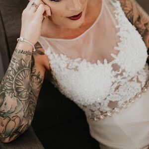 Wedding Dress - Alfred Angelo, Size 4, Ivory, lace & satin